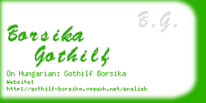borsika gothilf business card